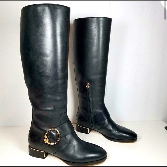 EUC 🎉Tory Burch🎉Black Leather Boots, Sz 6.5 - Picture 2 of 14